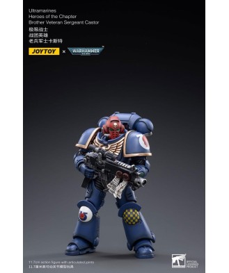 Warhammer 40k Action Figure 1/18 Ultramarines Heroes of the Chapter Brother Veteran Sergeant Castor 12 cm