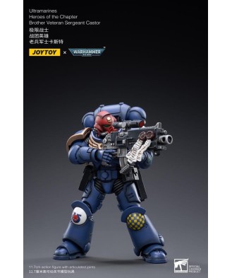 Warhammer 40k Action Figure 1/18 Ultramarines Heroes of the Chapter Brother Veteran Sergeant Castor 12 cm