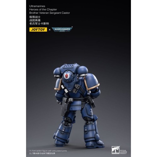 Warhammer 40k Action Figure 1/18 Ultramarines Heroes of the Chapter Brother Veteran Sergeant Castor 12 cm