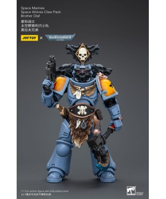 Warhammer 40k Action Figure 1/18 Space Marines Space Wolves Claw Pack Brother Olaf 12 cm