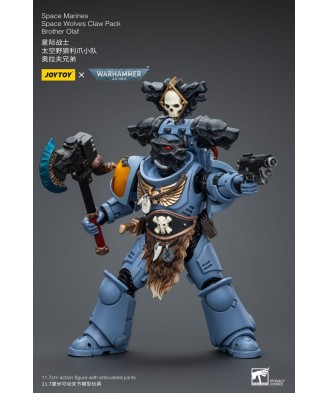 Warhammer 40k Action Figure 1/18 Space Marines Space Wolves Claw Pack Brother Olaf 12 cm