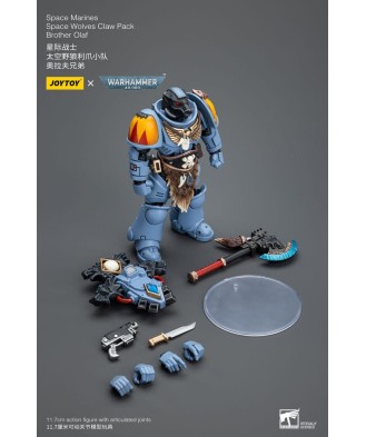 Warhammer 40k Action Figure 1/18 Space Marines Space Wolves Claw Pack Brother Olaf 12 cm