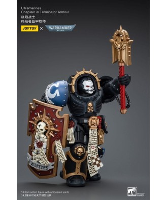 Warhammer 40k Action Figure 1/18 Ultramarines Chaplain in Terminator Armour 12 cm