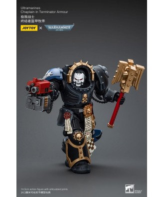 Warhammer 40k Action Figure 1/18 Ultramarines Chaplain in Terminator Armour 12 cm