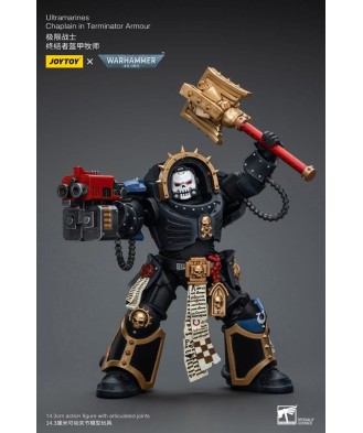 Warhammer 40k Action Figure 1/18 Ultramarines Chaplain in Terminator Armour 12 cm