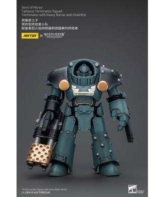 Warhammer The Horus Heresy Action Figure 1/18 Tartaros Terminator Squad Terminator With Heavy Flamer And Chainfist 12 cm