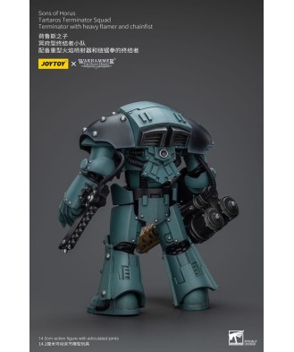 Warhammer The Horus Heresy Action Figure 1/18 Tartaros Terminator Squad Terminator With Heavy Flamer And Chainfist 12 cm