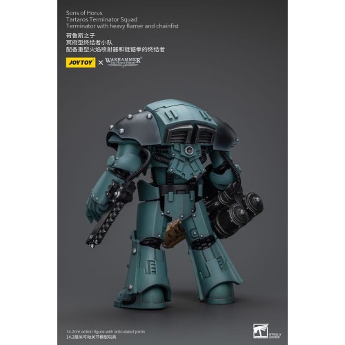 Warhammer The Horus Heresy Action Figure 1/18 Tartaros Terminator Squad Terminator With Heavy Flamer And Chainfist 12 cm