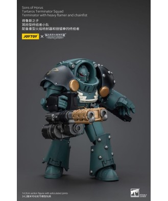 Warhammer The Horus Heresy Action Figure 1/18 Tartaros Terminator Squad Terminator With Heavy Flamer And Chainfist 12 cm