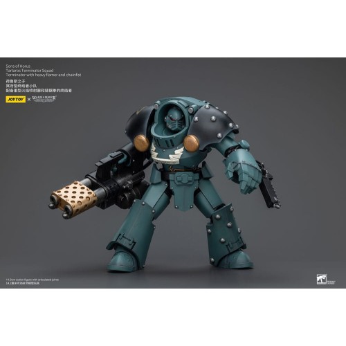 Warhammer The Horus Heresy Action Figure 1/18 Tartaros Terminator Squad Terminator With Heavy Flamer And Chainfist 12 cm