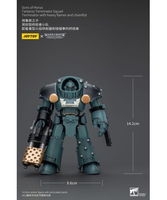 Warhammer The Horus Heresy Action Figure 1/18 Tartaros Terminator Squad Terminator With Heavy Flamer And Chainfist 12 cm