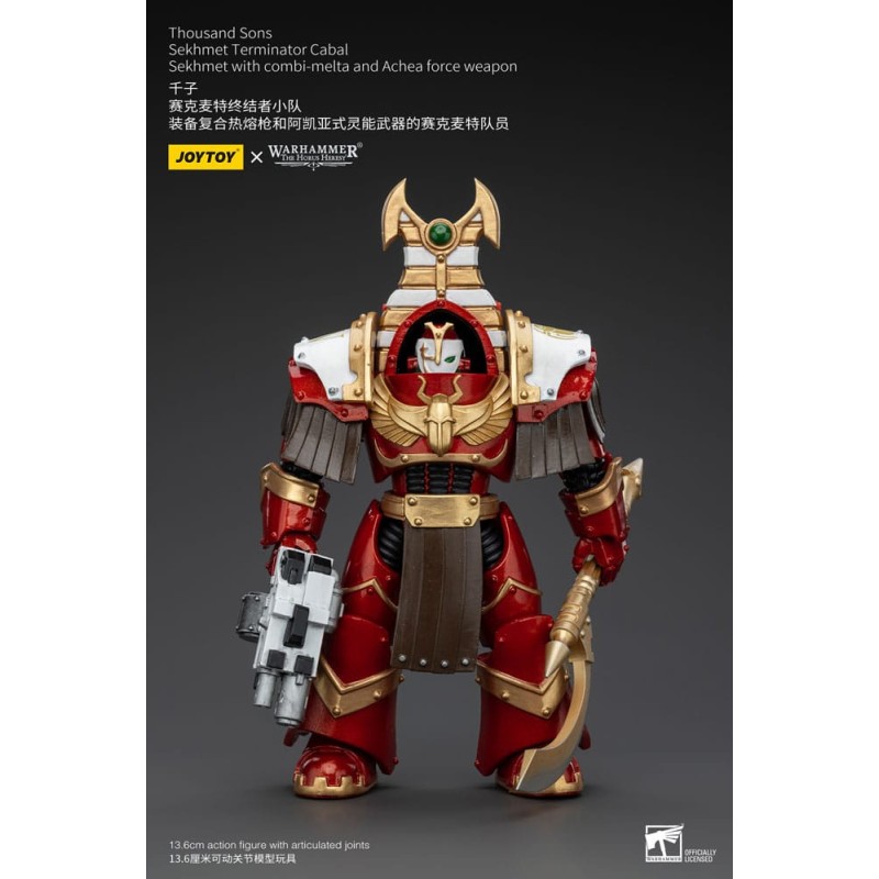 Warhammer The Horus Heresy Action Figure 1/18 Thousand Sons Sekhmet Terminator Cabal Sekhmet with Combi-Melta and Achea Force We