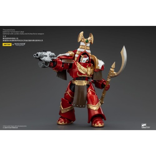 Warhammer The Horus Heresy Action Figure 1/18 Thousand Sons Sekhmet Terminator Cabal Sekhmet with Combi-Melta and Achea Force We