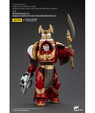 Warhammer The Horus Heresy Action Figure 1/18 Thousand Sons Sekhmet Terminator Cabal Sekhmet with Combi-Melta and Achea Force We