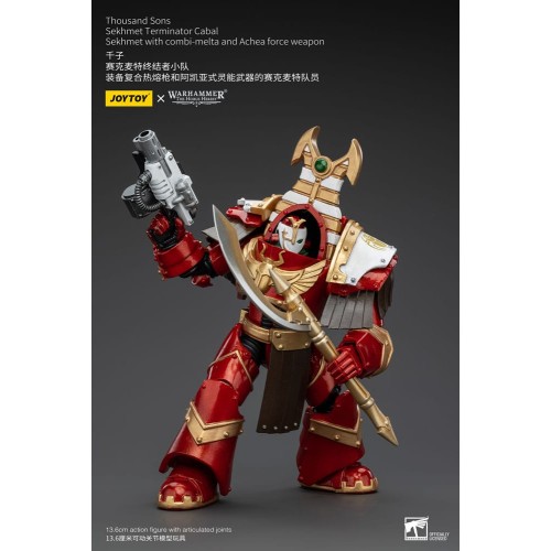 Warhammer The Horus Heresy Action Figure 1/18 Thousand Sons Sekhmet Terminator Cabal Sekhmet with Combi-Melta and Achea Force We