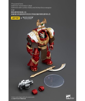 Warhammer The Horus Heresy Action Figure 1/18 Thousand Sons Sekhmet Terminator Cabal Sekhmet with Combi-Melta and Achea Force We