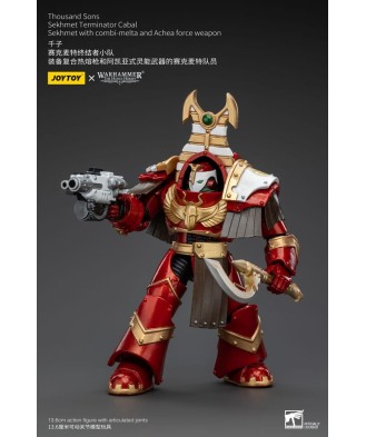 Warhammer The Horus Heresy Action Figure 1/18 Thousand Sons Sekhmet Terminator Cabal Sekhmet with Combi-Melta and Achea Force We