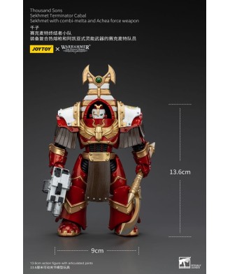 Warhammer The Horus Heresy Action Figure 1/18 Thousand Sons Sekhmet Terminator Cabal Sekhmet with Combi-Melta and Achea Force We