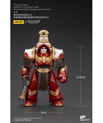 Warhammer The Horus Heresy Action Figure 1/18 Thousand Sons Sekhmet Terminator Cabal Sekhmet Volkite Charger and Power Fist 14 c