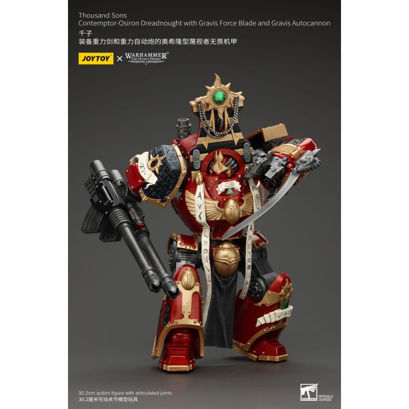 Warhammer The Horus Heresy Action Figure 1/18 Thousand Sons Contemptor-Osiron Dreadnought with Gravis Force Blade And Gravis Aut