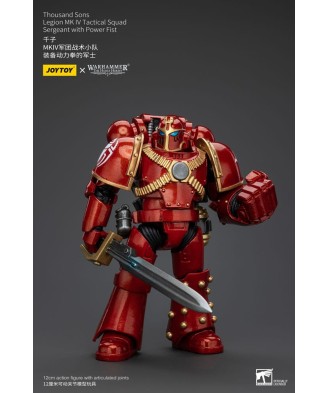 Warhammer The Horus Heresy Action Figure 1/18 Thousand Sons Legion MK IV Tactical Squad Sergeant with Power Fist 12 cm