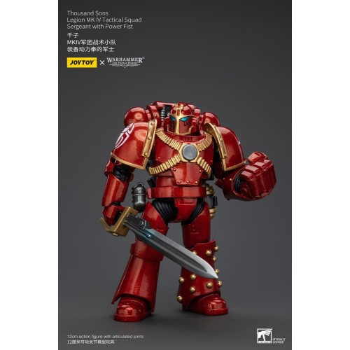 Warhammer The Horus Heresy Action Figure 1/18 Thousand Sons Legion MK IV Tactical Squad Sergeant with Power Fist 12 cm