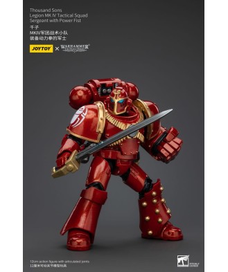 Warhammer The Horus Heresy Action Figure 1/18 Thousand Sons Legion MK IV Tactical Squad Sergeant with Power Fist 12 cm