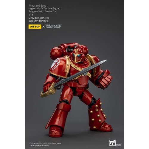 Warhammer The Horus Heresy Action Figure 1/18 Thousand Sons Legion MK IV Tactical Squad Sergeant with Power Fist 12 cm