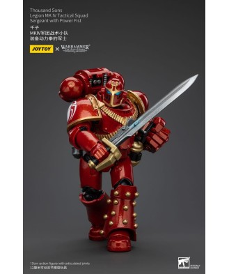 Warhammer The Horus Heresy Action Figure 1/18 Thousand Sons Legion MK IV Tactical Squad Sergeant with Power Fist 12 cm