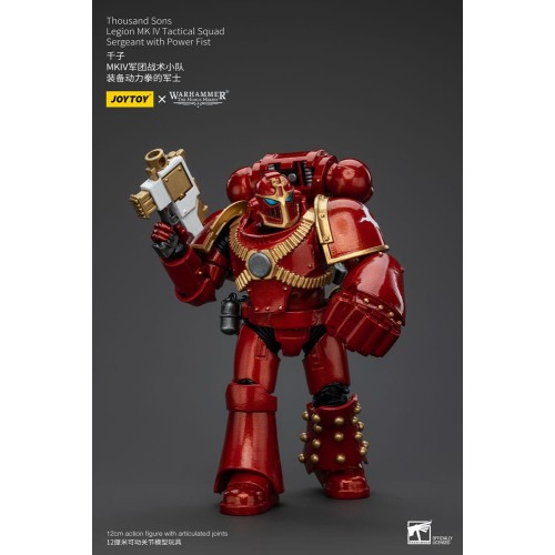 Warhammer The Horus Heresy Action Figure 1/18 Thousand Sons Legion MK IV Tactical Squad Sergeant with Power Fist 12 cm