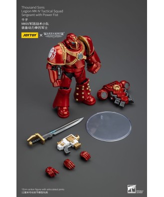 Warhammer The Horus Heresy Action Figure 1/18 Thousand Sons Legion MK IV Tactical Squad Sergeant with Power Fist 12 cm