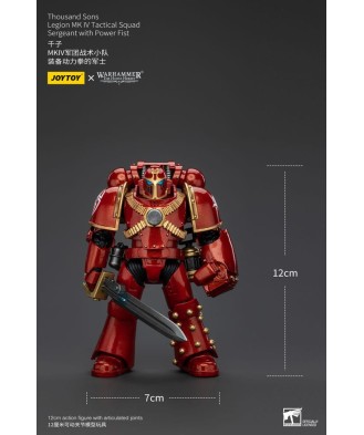 Warhammer The Horus Heresy Action Figure 1/18 Thousand Sons Legion MK IV Tactical Squad Sergeant with Power Fist 12 cm