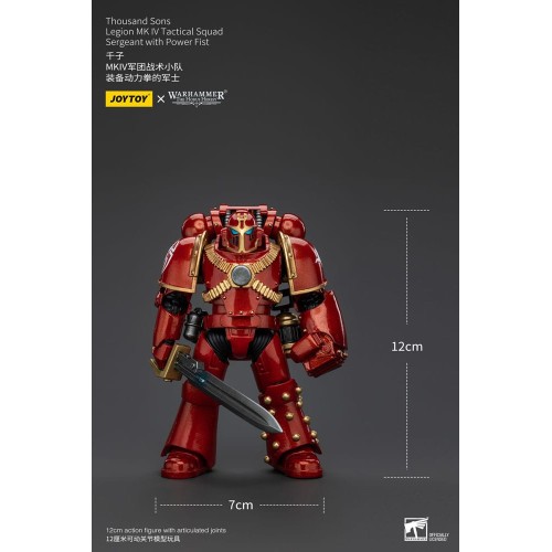 Warhammer The Horus Heresy Action Figure 1/18 Thousand Sons Legion MK IV Tactical Squad Sergeant with Power Fist 12 cm