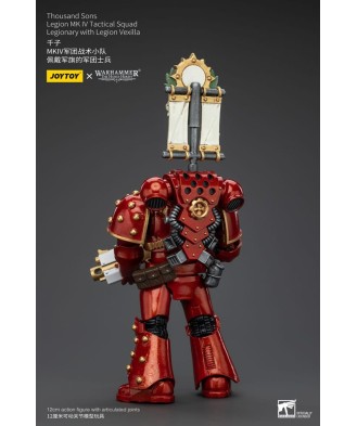 Warhammer The Horus Heresy Action Figure 1/18 Thousand Sons Legion MK IV Tactical Squad Legionary with Legion Vexilla 12 cm