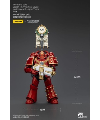 Warhammer The Horus Heresy Action Figure 1/18 Thousand Sons Legion MK IV Tactical Squad Legionary with Legion Vexilla 12 cm