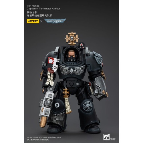 Warhammer 40k Action Figure 1/18 Iron Hands Captain in Terminator Armour 14 cm