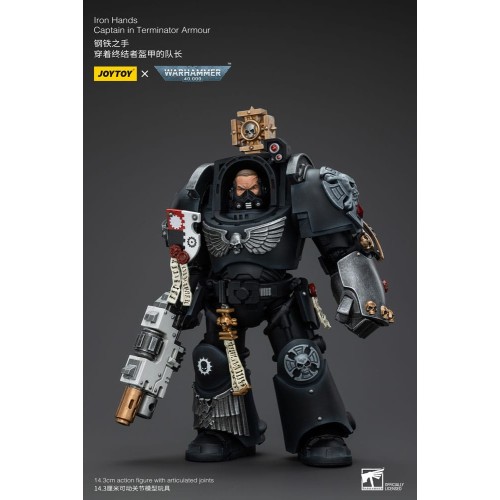 Warhammer 40k Action Figure 1/18 Iron Hands Captain in Terminator Armour 14 cm