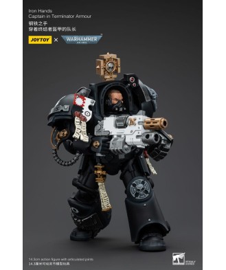 Warhammer 40k Action Figure 1/18 Iron Hands Captain in Terminator Armour 14 cm