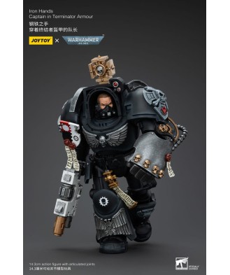 Warhammer 40k Action Figure 1/18 Iron Hands Captain in Terminator Armour 14 cm