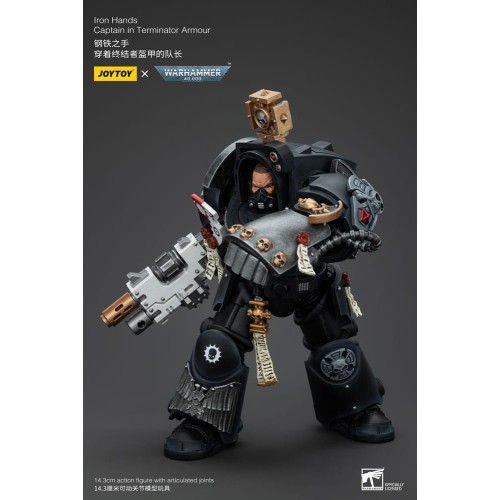 Warhammer 40k Action Figure 1/18 Iron Hands Captain in Terminator Armour 14 cm