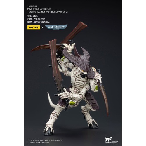 Warhammer 40k Action Figure 1/18 Tyranids Hive Fleet Leviathan Tyranid Warrior with Boneswords 2 15 cm