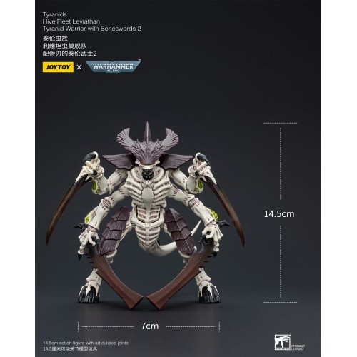 Warhammer 40k Action Figure 1/18 Tyranids Hive Fleet Leviathan Tyranid Warrior with Boneswords 2 15 cm