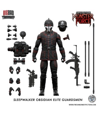 Operation: Monster Force Action Figure 1/12 Sleepwalker Obsidian Elite Guardsmen 15 cm
