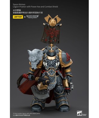 Warhammer The Horus Heresy Action Figure 1/18 Space Wolves Legion Praetor with Power Axe and Combat Shield 12 cm