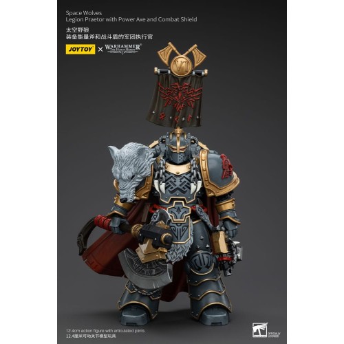 Warhammer The Horus Heresy Action Figure 1/18 Space Wolves Legion Praetor with Power Axe and Combat Shield 12 cm