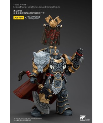 Warhammer The Horus Heresy Action Figure 1/18 Space Wolves Legion Praetor with Power Axe and Combat Shield 12 cm