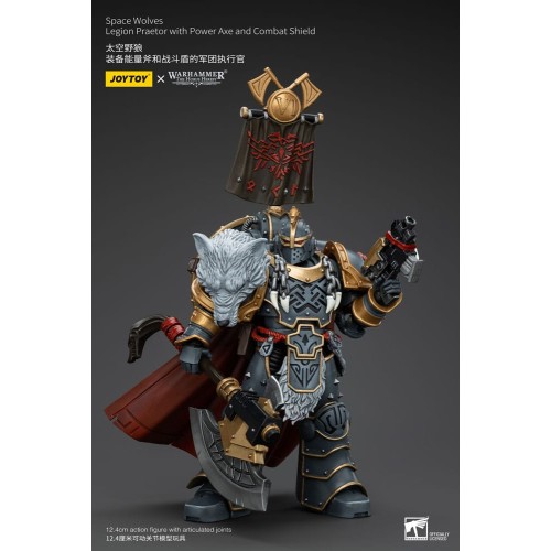 Warhammer The Horus Heresy Action Figure 1/18 Space Wolves Legion Praetor with Power Axe and Combat Shield 12 cm