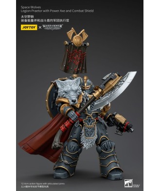 Warhammer The Horus Heresy Action Figure 1/18 Space Wolves Legion Praetor with Power Axe and Combat Shield 12 cm