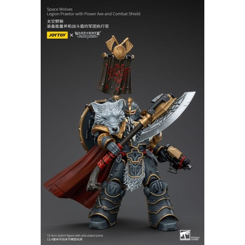 Warhammer The Horus Heresy Action Figure 1/18 Space Wolves Legion Praetor with Power Axe and Combat Shield 12 cm