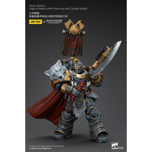 Warhammer The Horus Heresy Action Figure 1/18 Space Wolves Legion Praetor with Power Axe and Combat Shield 12 cm